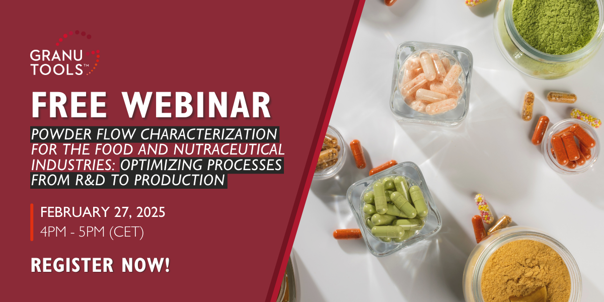 Webinar - Powder Flow Characterization for the Food and Nutraceutical Industries